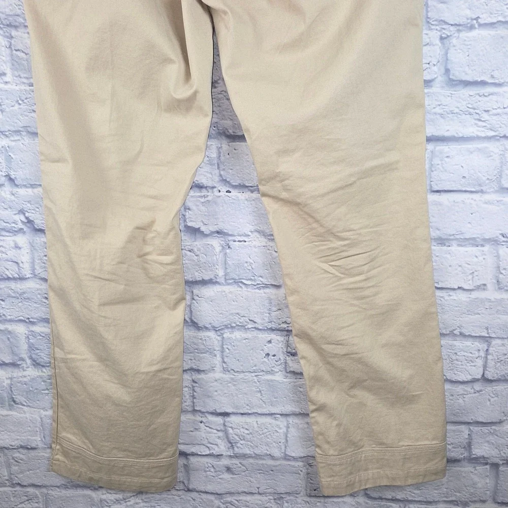 Duluth Trading Co Flex Ballroom Khakis Mens Trim Fit Tan Chino Pants Sz 36X31